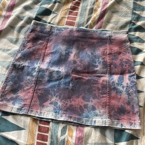 Wild Fable Jean Mini Skirt Tye dye